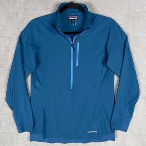 Patagonia Airshed Pullover Jacket Women’s XS 1/2 Zip‎ Nylon Ripstop Blue Outdoor